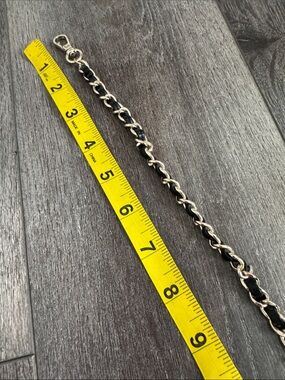 Case-mate gold Chain with Black Leather Woven phone strap to carry